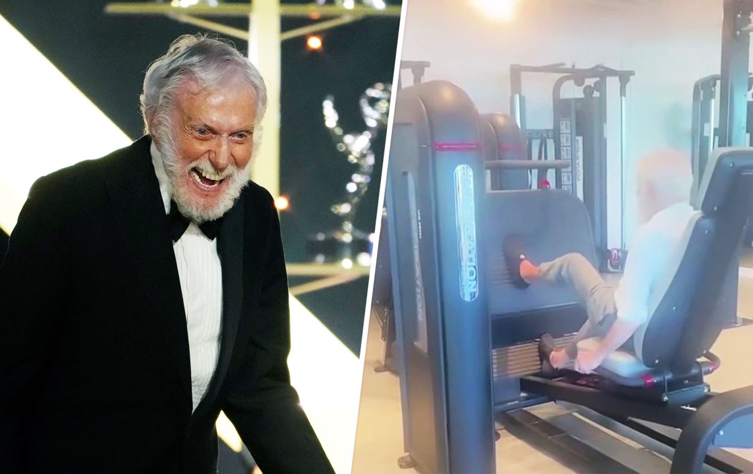 دیک ڤان دایک لەنێو هۆڵێکی وەرزشی و لەسەر دوانگەی خەڵاتکردن.