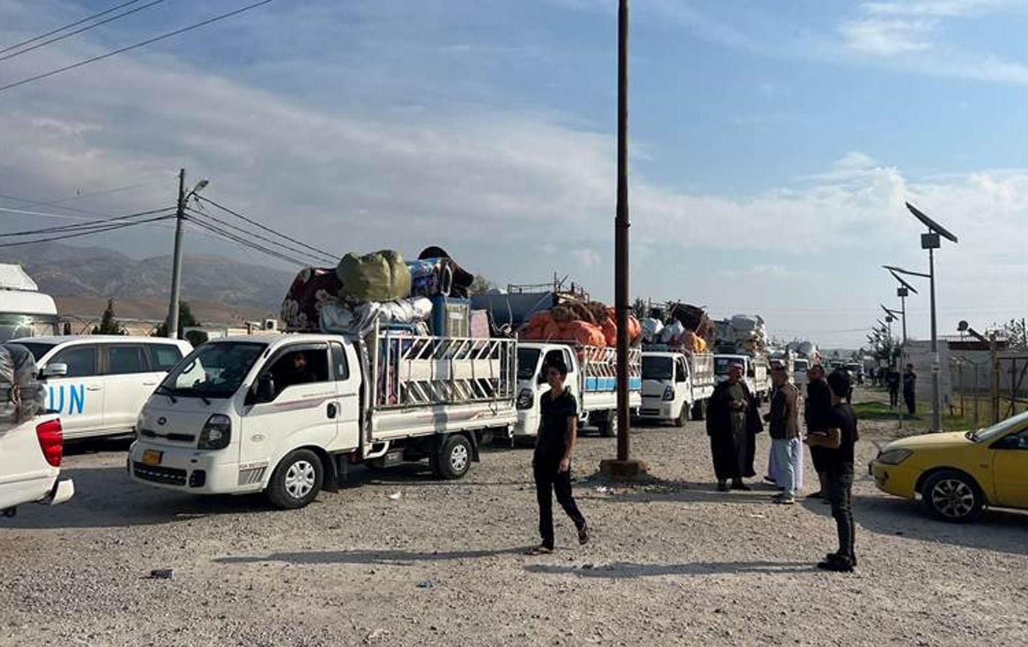 قافلة لنازحي سنجار يعودون إلى مناطقهم. صورة توضيحية