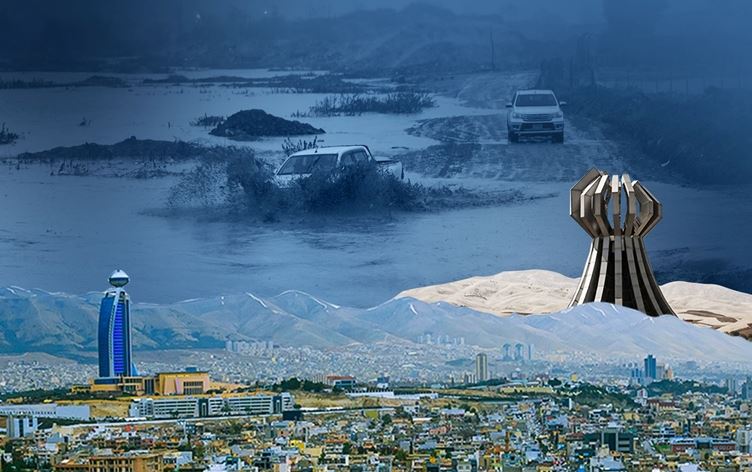 محافظتا السليمانية وحلبجة ومشاهد للفيضانات في جمجمال