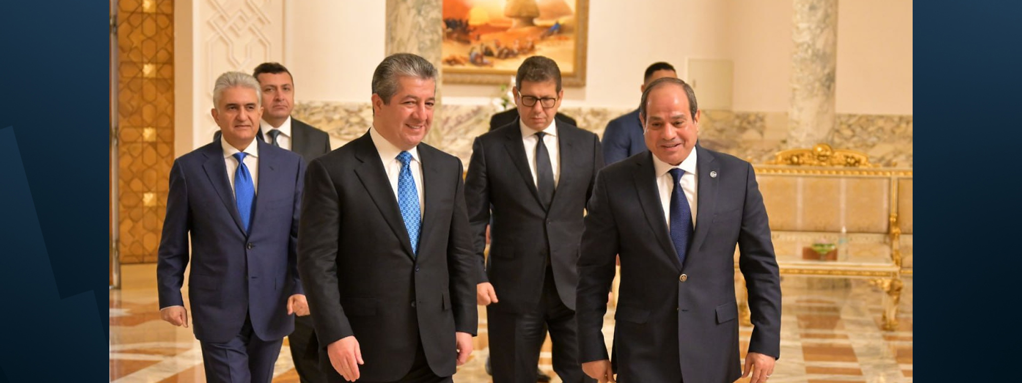 Kurdistan Region Prime Minister Masrour Barzani and Egyptian President Abdel Fattah el-Sisi. Photo: KRG