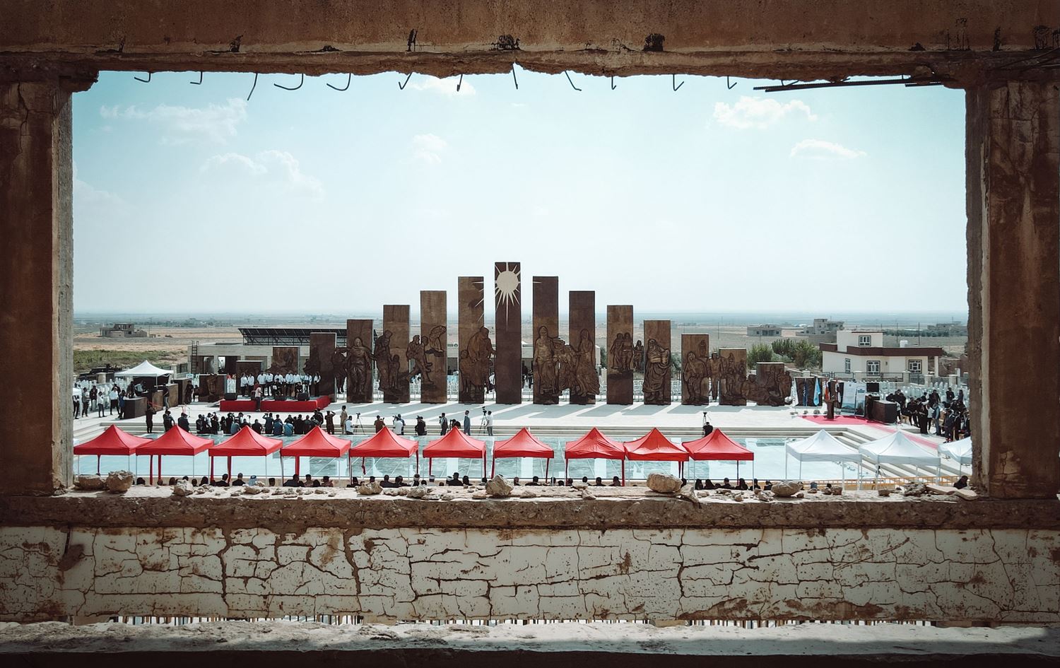 A memorial commemorating the Yazidi people’s genocide at the hands of the Islamic State (ISIS). Date: October 18, 2023. Photo: Bilind T. Abdullah/Rudaw