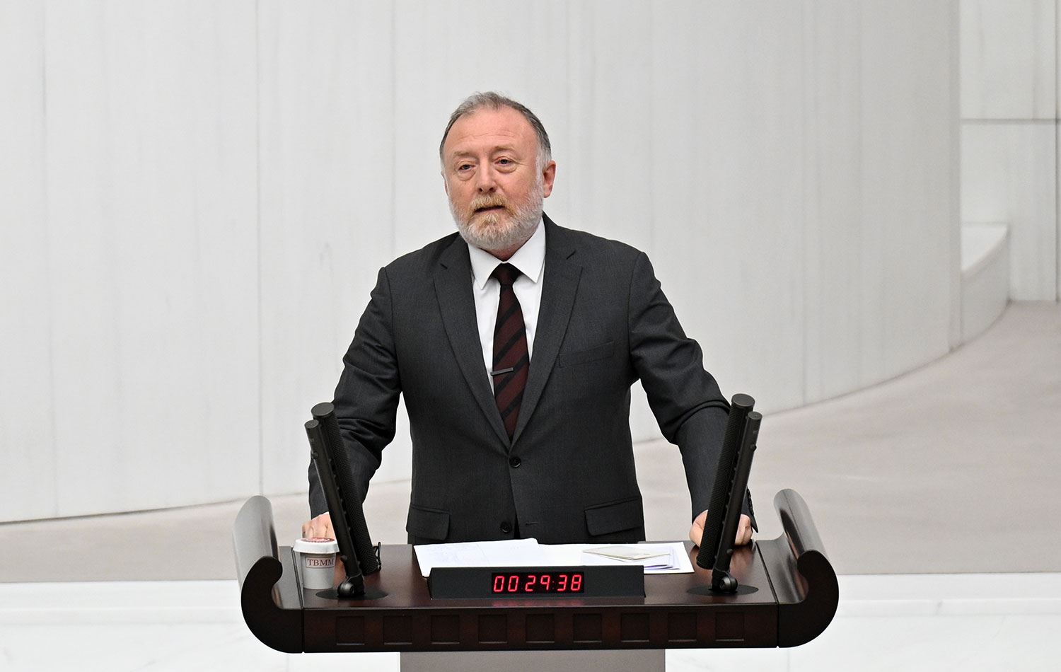 DEM Parti Grup Başkanvekili Sezai Temelli Meclis'te konuştu. / AA