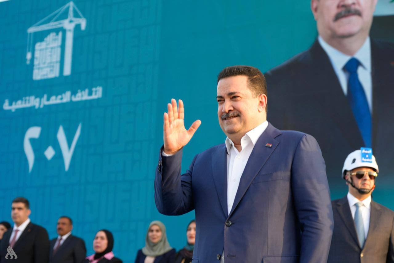 Iraqi Prime Minister Mohammed Shia’ al-Sudani during his bloc’s campaign ahead of the November 2025 legislative elections. Photo: INA