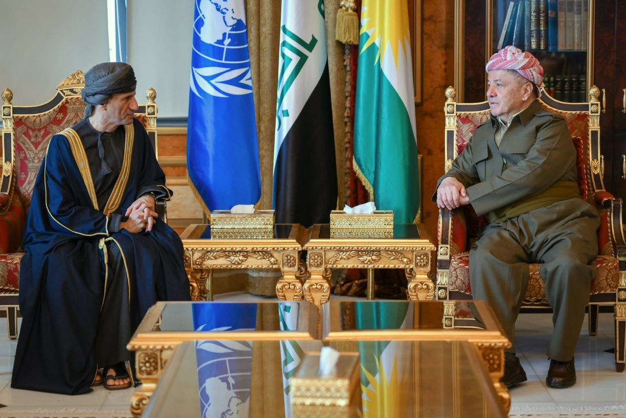 Mihemed Hesen û Serok Mesûd Barzanî\ Wêne: Baregeha Barzanî