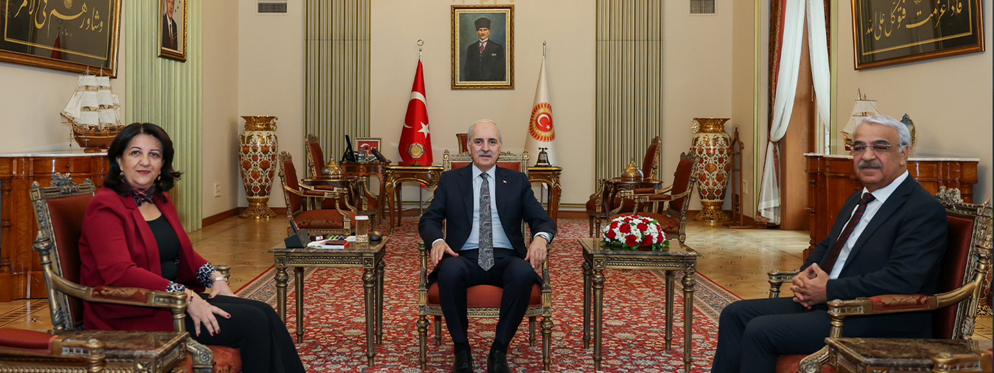 Nûman Kurtulmuş û Heyeta Îmraliyê\ Wêne: AA