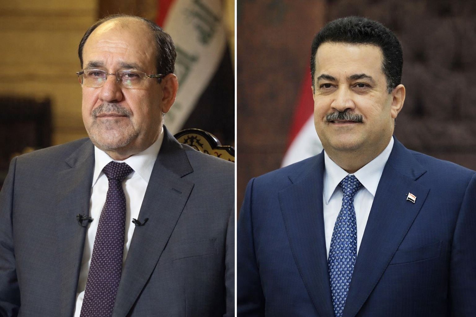 محمد شياع السوداني ونوري المالكي