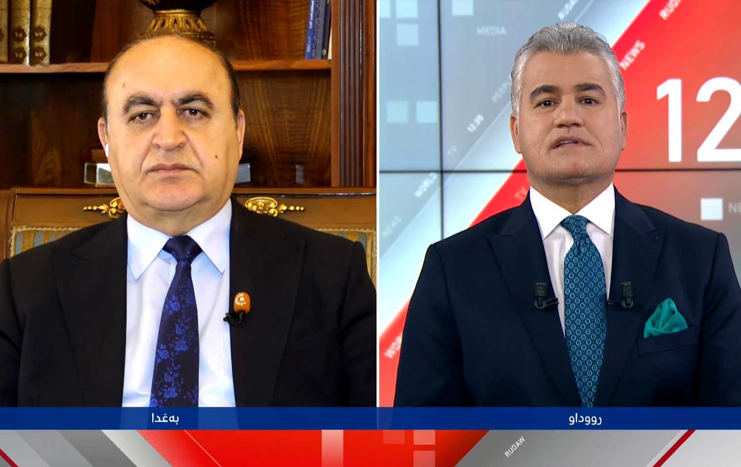 محەممەد ئەمین فارس، راوێژکاری سەرۆککۆماری عێراق، میوانی بووڵتەنی کاژێر 12:00ـی تۆڕی میدیایی رووداو بوو