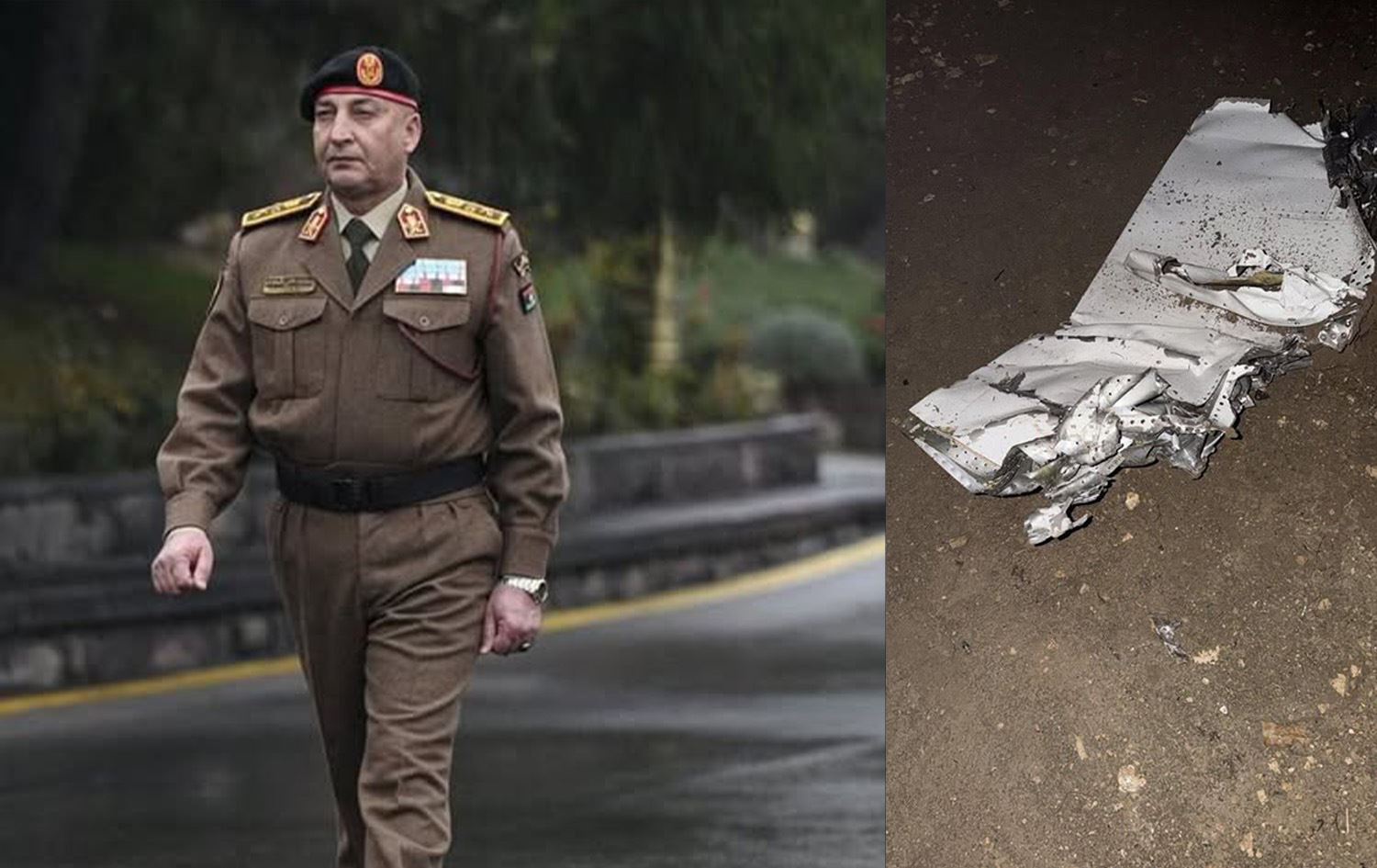 رئيس الأركان الليبي وحطام طائرته