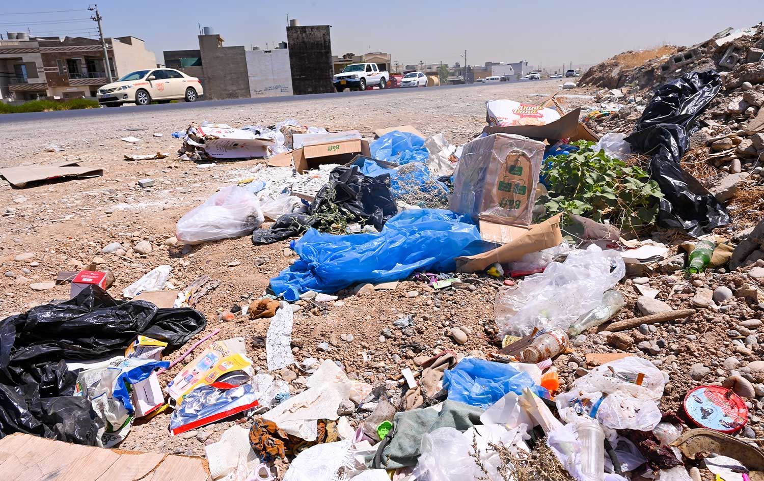 تجمع للنفايات في كركوك