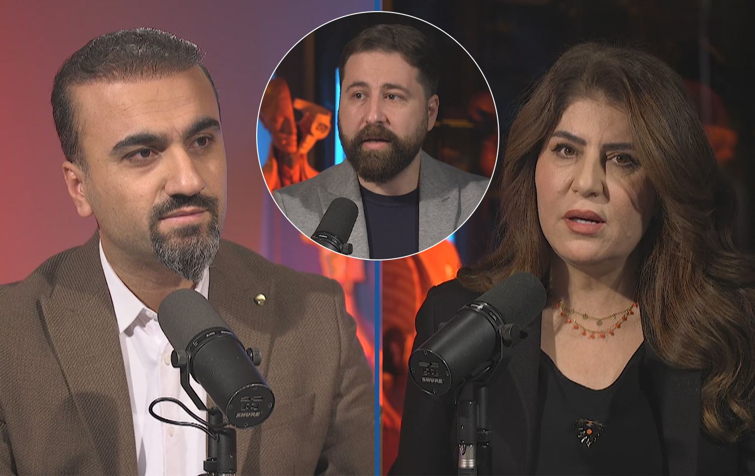 هەردوو میوانەکە لەگەڵ دکتۆر هونەر رێبوار.