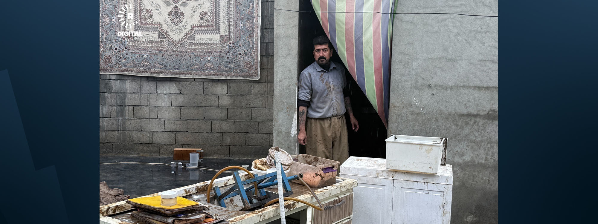 The Kurdistan Region’s Joint Crisis Coordination Center (JCC) reported that around 1,607 homes in Chamchamal were damaged due to destructive flash floods in Sulaimani's Chamchamal district. Photo: Bilind T. Abdullah/Rudaw