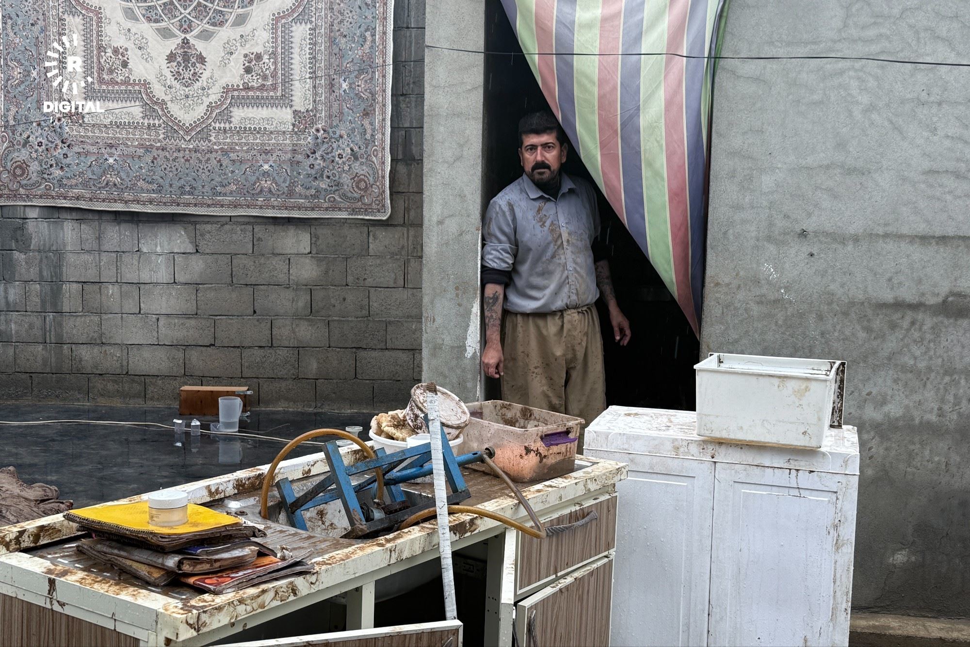 The Kurdistan Region’s Joint Crisis Coordination Center (JCC) reported that around 1,607 homes in Chamchamal were damaged due to destructive flash floods in Sulaimani's Chamchamal district. Photo: Bilind T. Abdullah/Rudaw