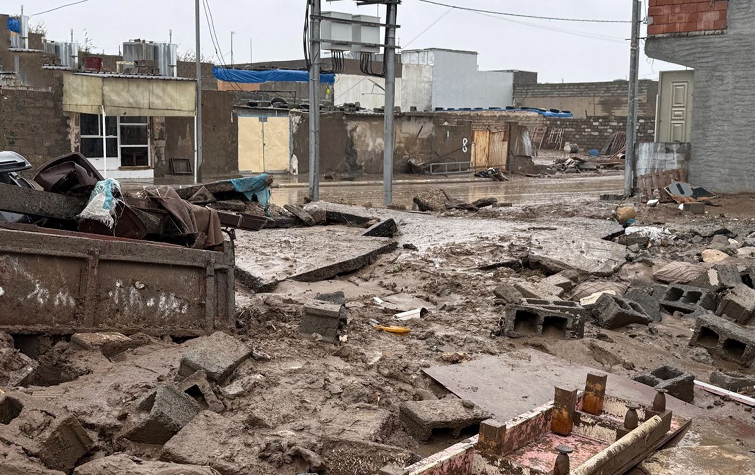 دیمەنێکی ناحیەی شۆڕش لە کاتی لافاوەکە. وێنە: بڵند تاهیر- رووداو