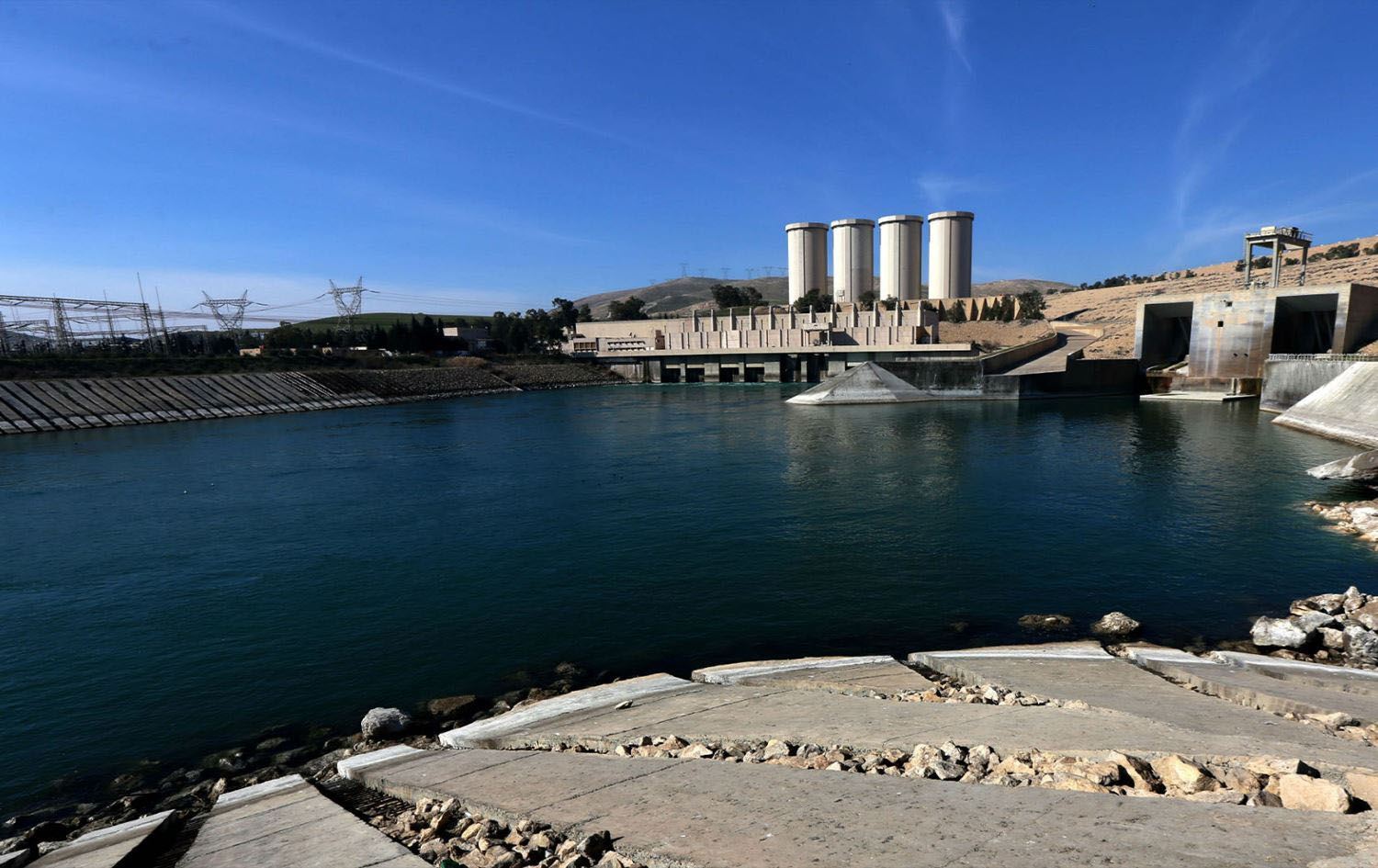 The Mosul dam, located upstream Mosul on the Tigris River in the Nineveh province. Photo: AFP
