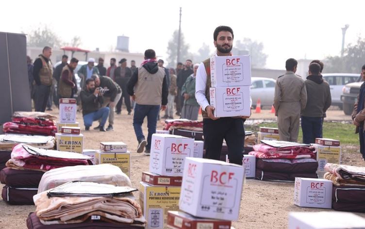توزيع مساعدات من قبل مؤسسة بارزاني الخيرية