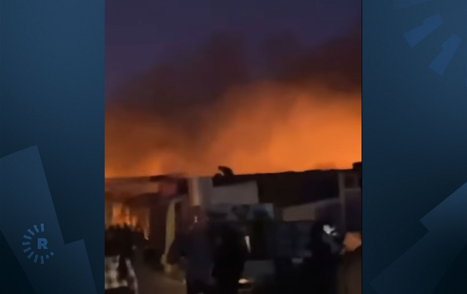 ئاگر لە بازاڕی کەمپێکی کوردانی ئێزدی لە زاخۆ کەوتەوە و نزیکەی 35 دووکان سووتان