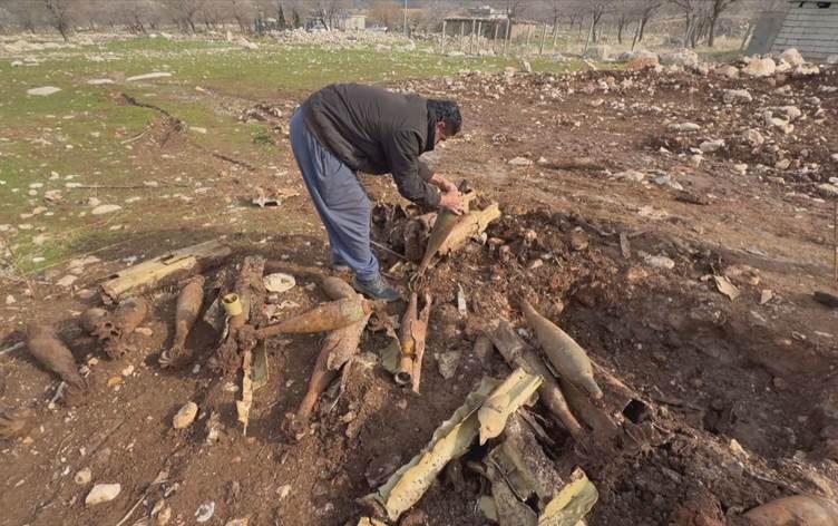 القذائف التي عثر عليها 