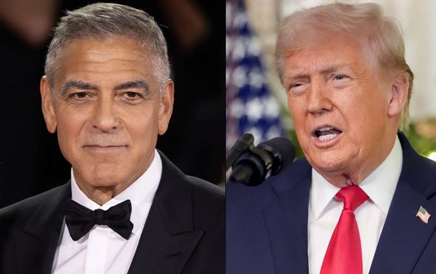  George Clooney ve ABD Başkanı Donald Trump