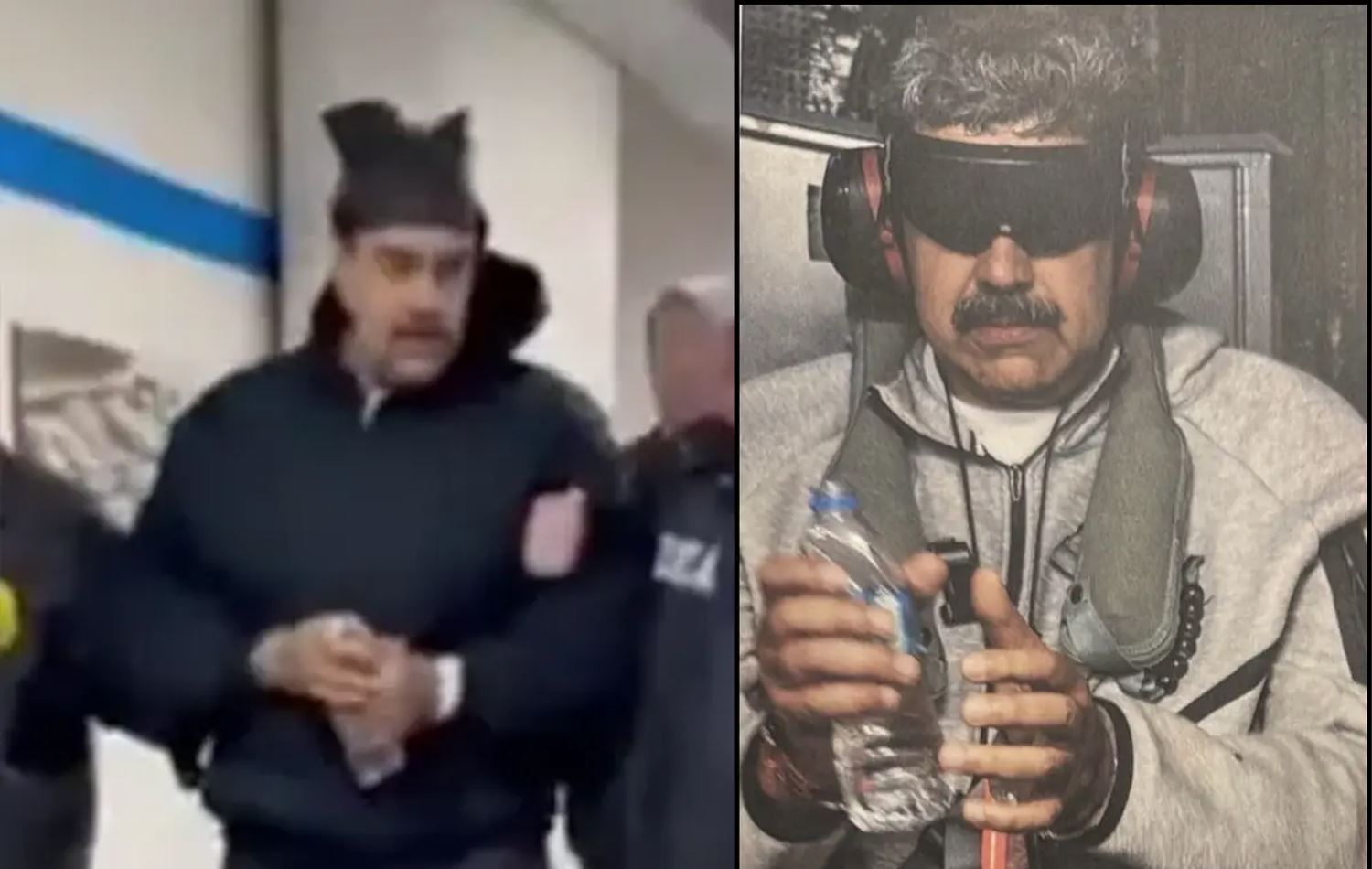 Foto: Maduro'nun ABD'ye getirildiği sırada çekilmiş fotoğrafları