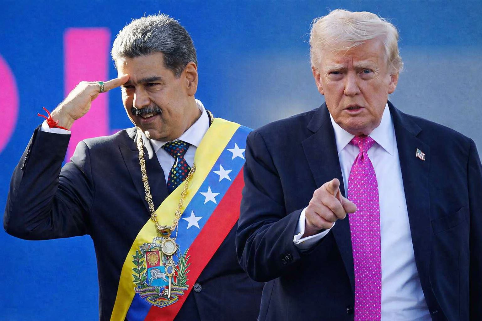 دۆناڵد ترەمپ و نیکۆلاس مادورۆ.