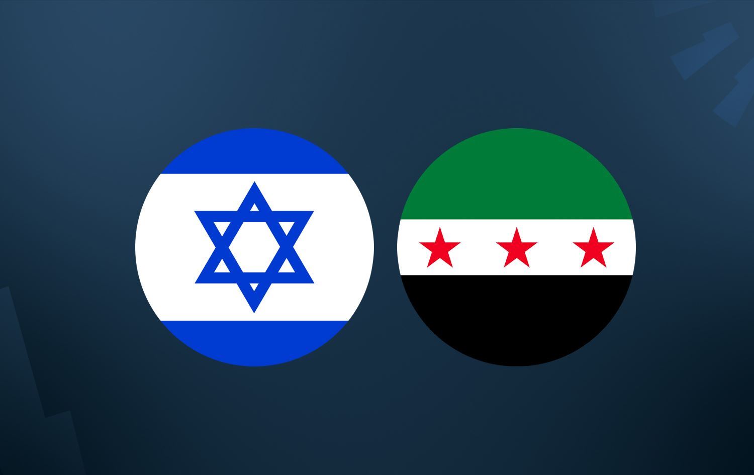 Israeli flag (left) and Syrian flag (right). Graphic: Rudaw