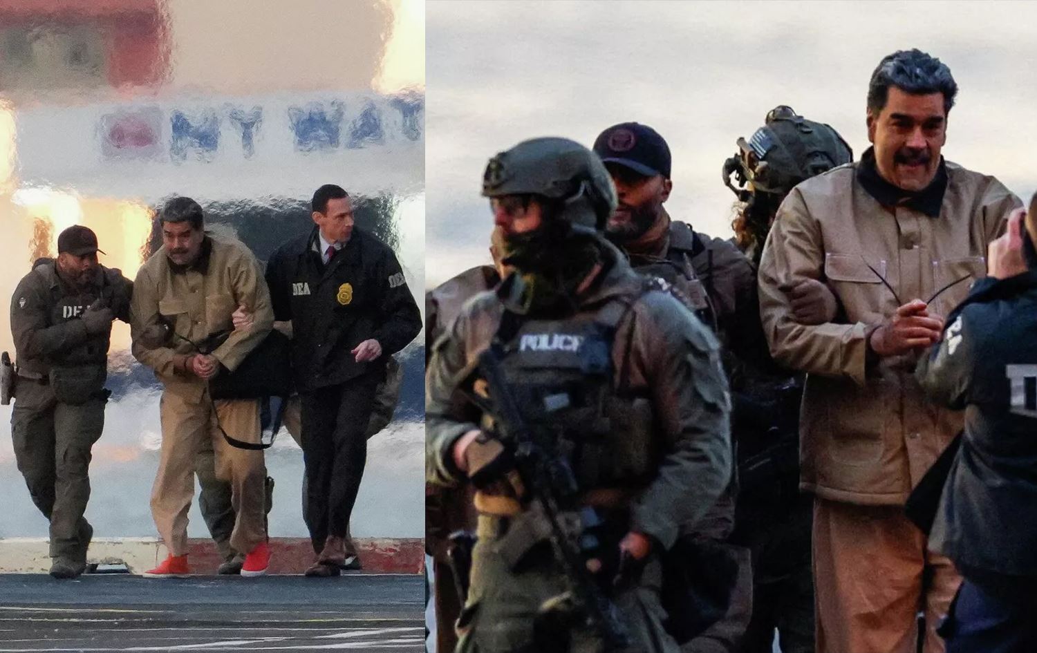 Dîmenê veguhastina Maduro ya ji bo dadgehê\ Wêne: Reuters