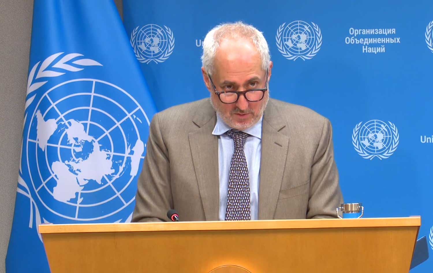 Stephane Dujarric, spokesperson for the Secretary-General of the United Nations. Photo: Screenshot/Rudaw