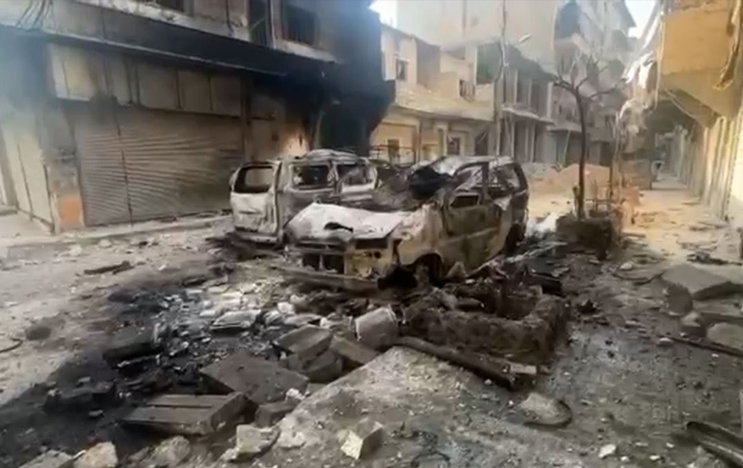 Wêraniya li taxên Kurdan / Wêne: Ji vîdeoyê