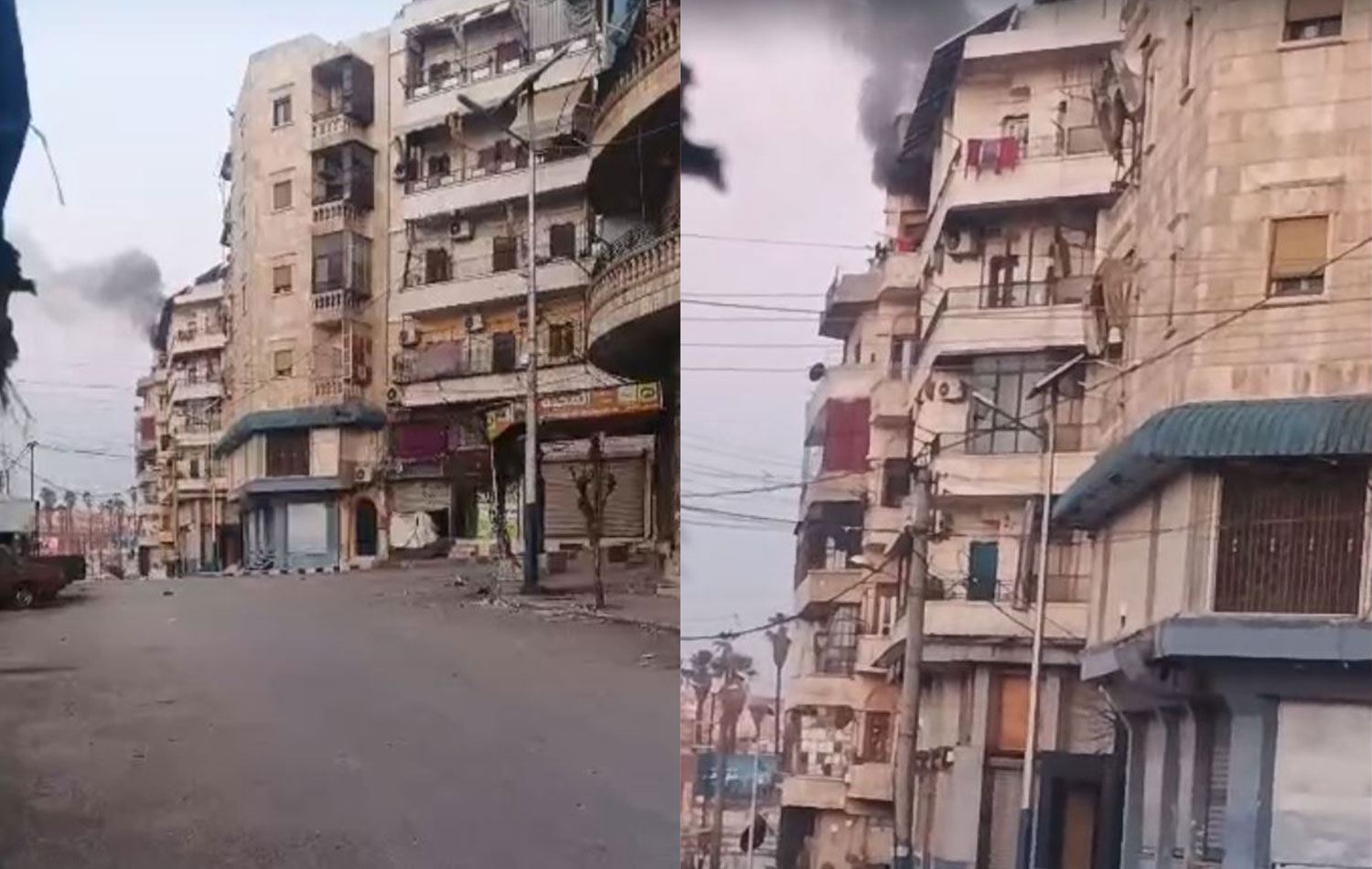 Halep'in Kürt mahallelerine yönelik çatışmalar sürüyor. / Foto: Rûdaw / Video alıntısı