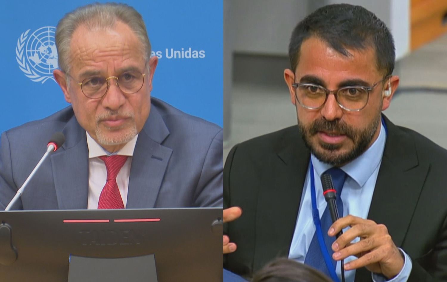 نامو عبد الله والمنسق المقيم للأمم المتحدة ومنسق الشؤون الإنسانية في العراق غلام إسحق زي