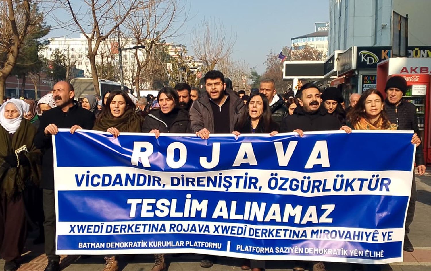 Meşa DEM Partiyê û xelkê li Êlihê\ Wêne: Abdulselam Akinci - Rûdaw