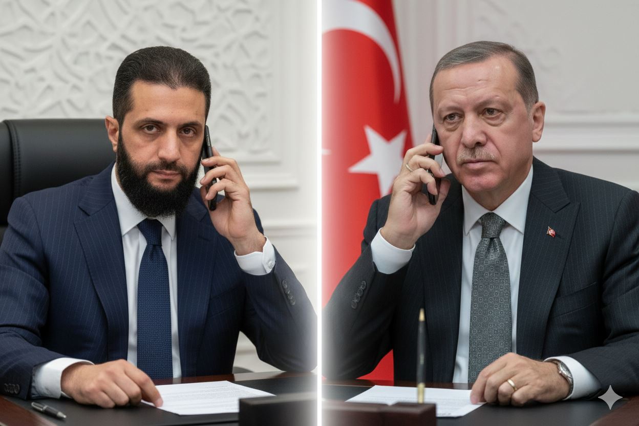 ئەحمەد شەرع و ئەردۆغان.