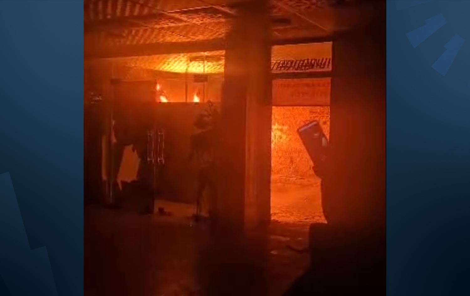 Footage of a fire in Khaled Fajr civilian hospital following an alleged attack by Damascus-affiliated forces, in Sheikh Maqsood neighborhood, Aleppo, Syria, on January 9, 2025. Photo: SDF Press/Screengrab