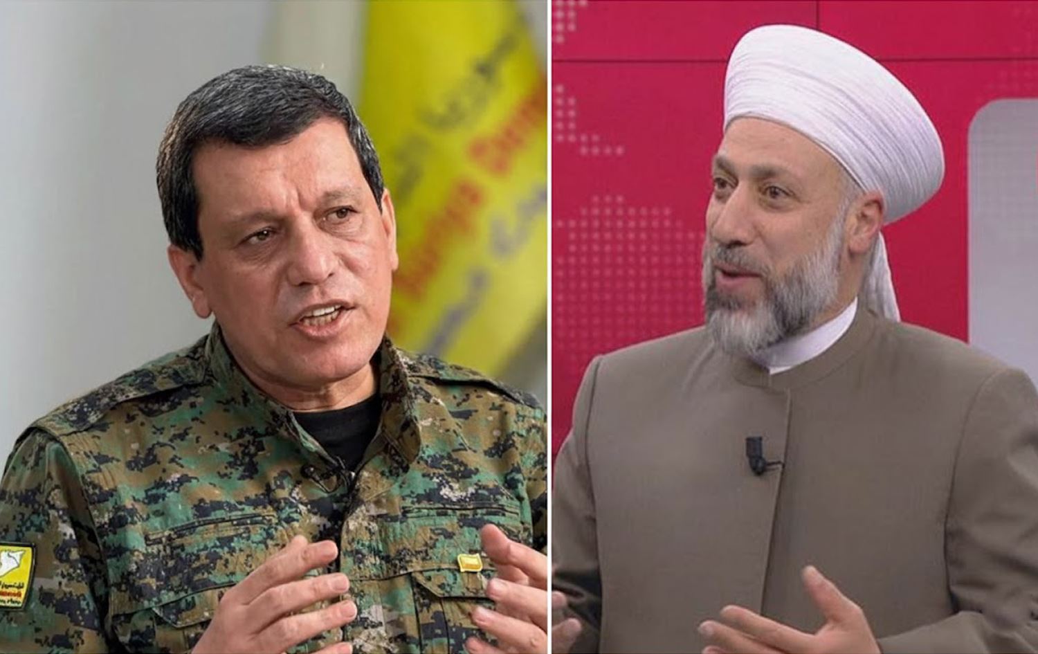 Mezlûm Ebdî û Şêx Murşîd Xeznewî / Wêne: Rûdaw Grafîk