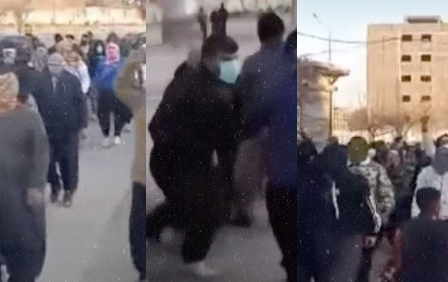 چەند دیمەنێکی خۆپێشاندانەکان