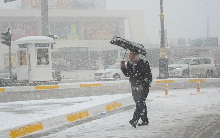 دیمەنی بەفربارین لە پیرمامی پارێزگای هەولێر. وێنە: ئەرشیفی رووداو