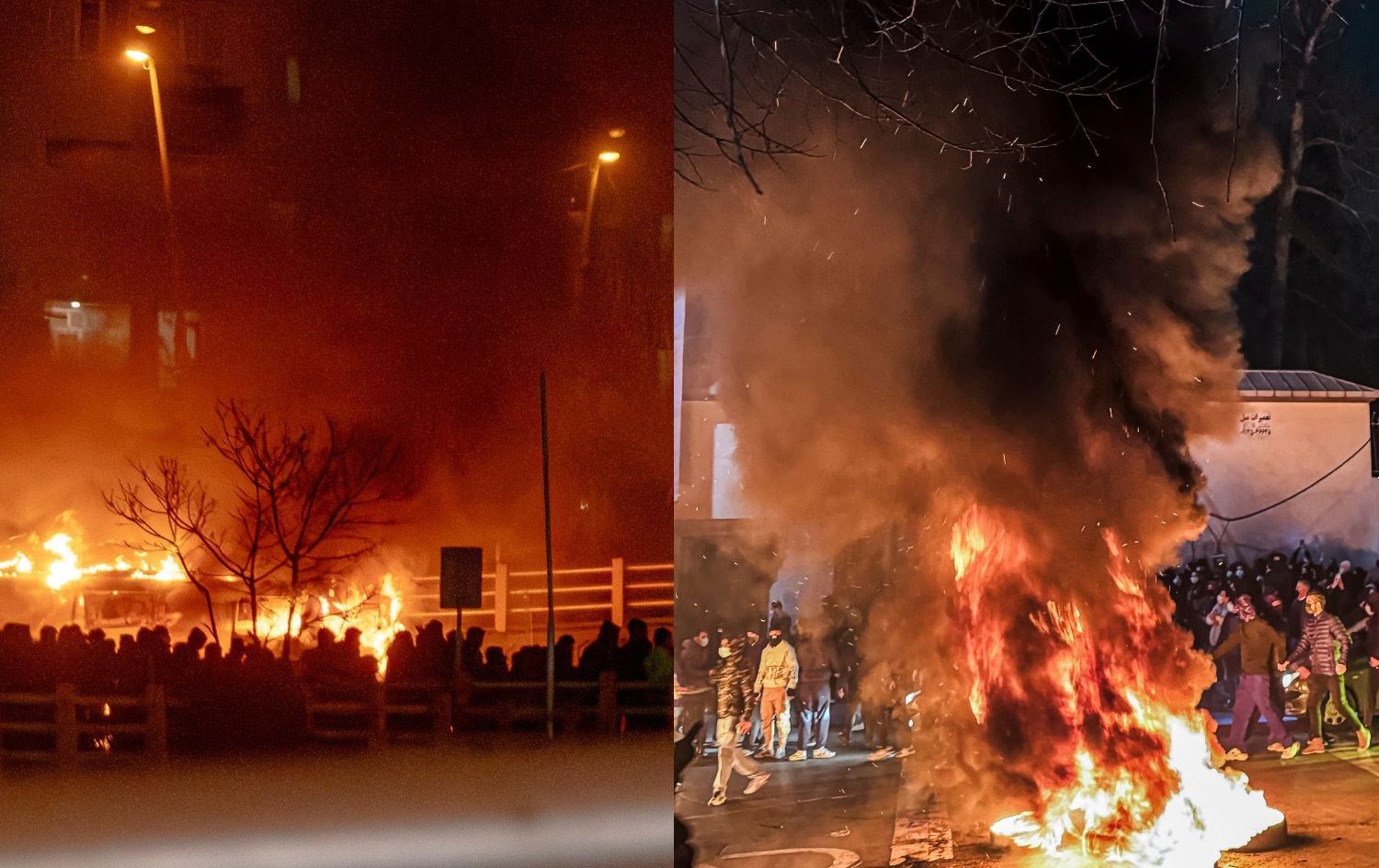 جانب من التظاهرات في إيران