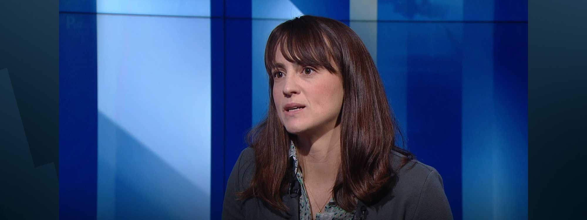 Lilly Carlisle, UNHCR Iraq spokesperson, speaks to Rudaw in an interview on January 9, 2026. Photo: Screengrab/Rudaw