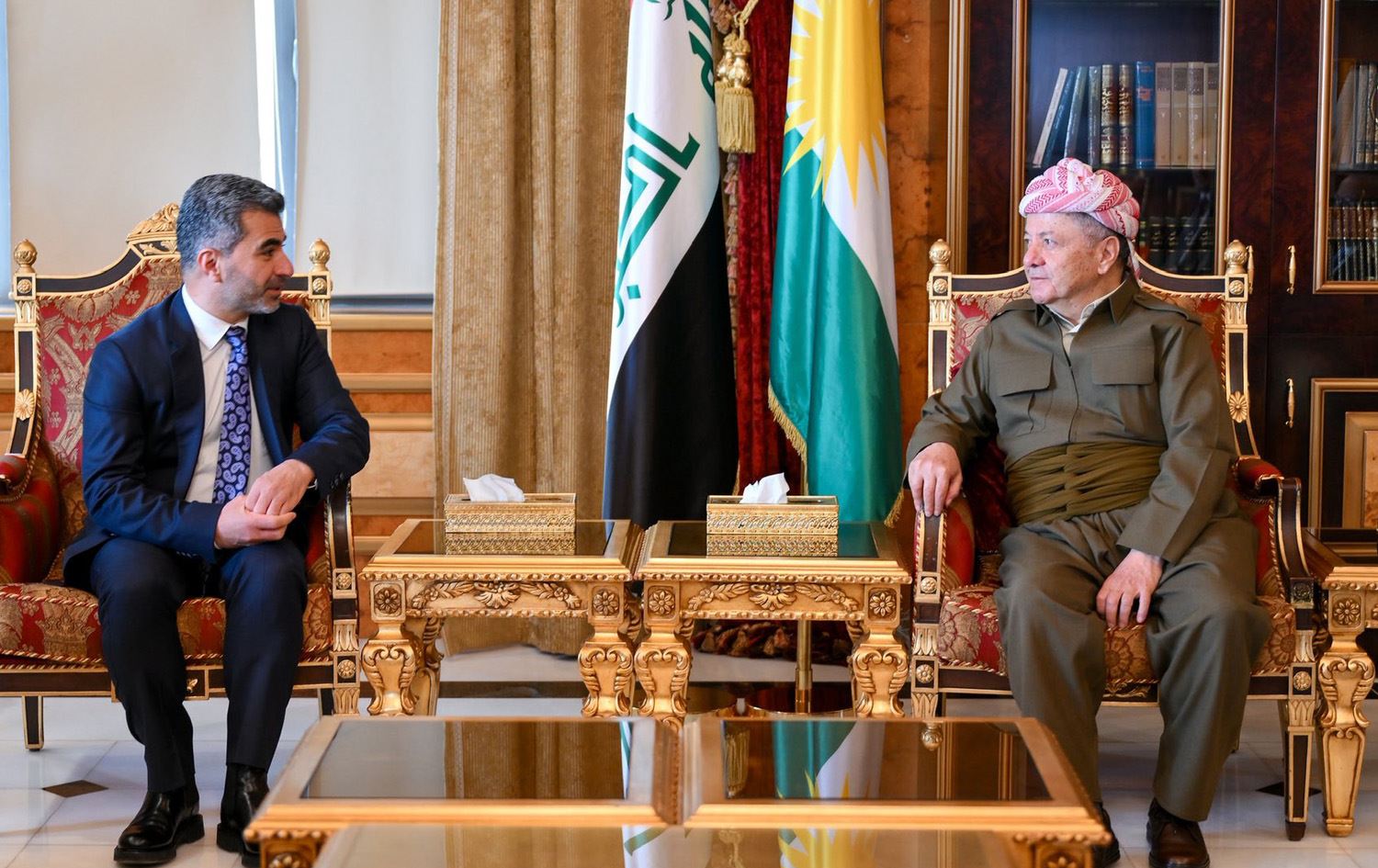 کۆبوونەوەی سەرۆک بارزانی لەگەڵ شاندی ئامەد سپۆر.