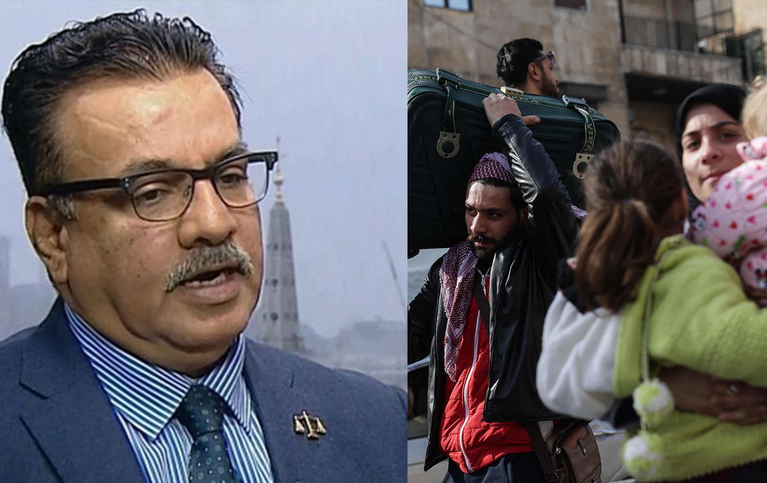 نازحون من حلب والخبير القانوني محمد الشيخلي