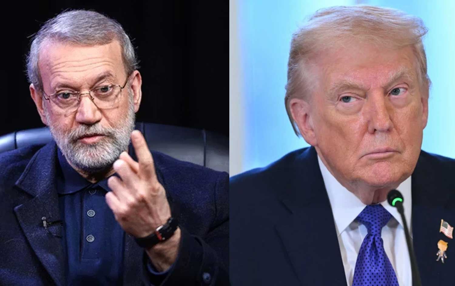 وێنەیەکی ترەمپ و لاریجانی