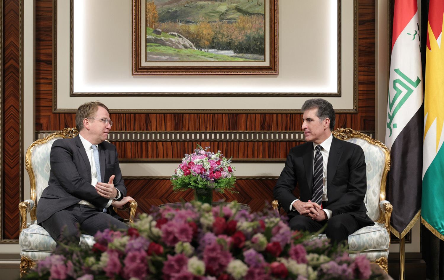 اجتماع نيجيرفان بارزاني وبارتيك دوريل