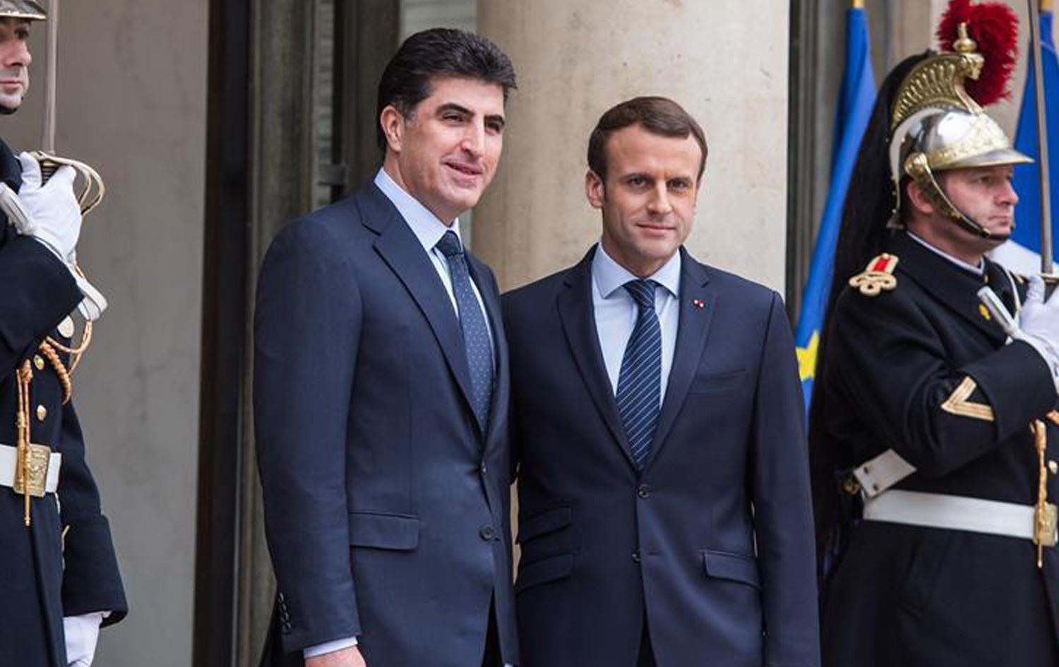 Nêçîrvan Barzanî û Emmanuel Macron / Wêne: Arşîv