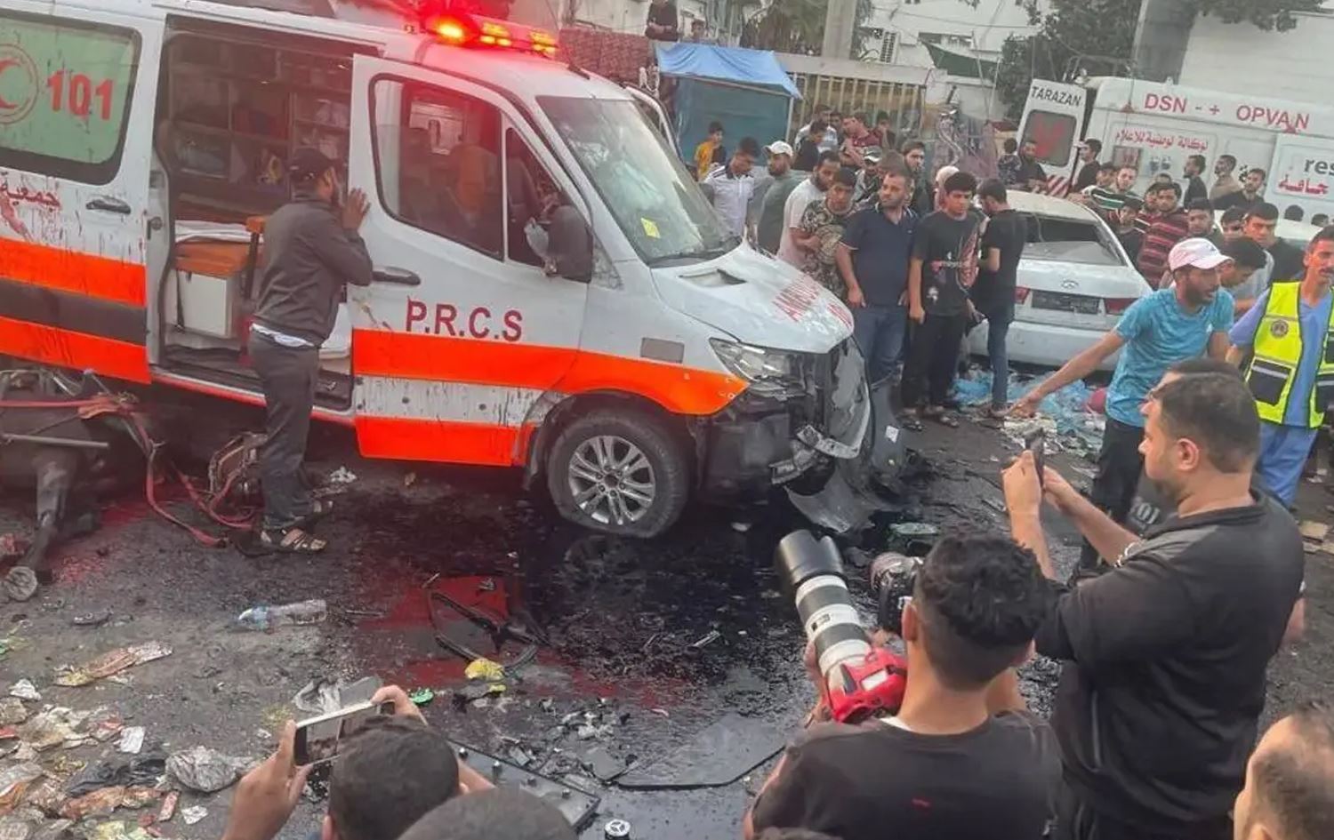 هێرشکردنە سەر ئەمبوڵانسێک لەکاتی جەنگدا.