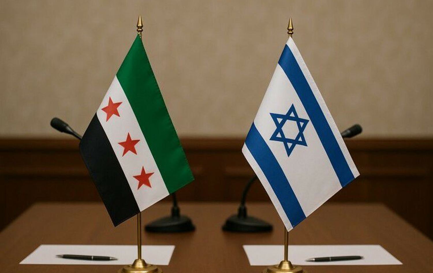 Suriye ve İsrail bayrakları