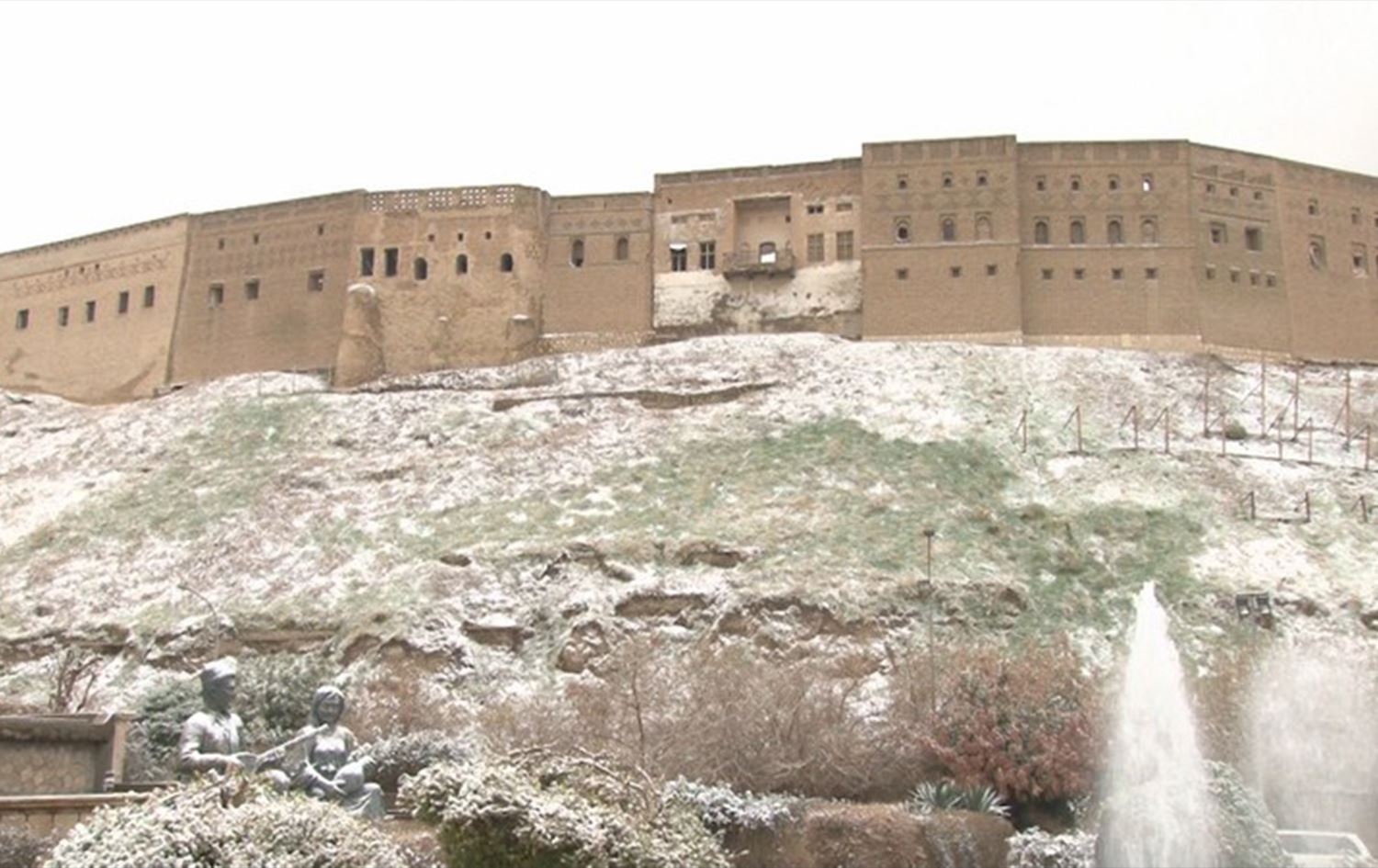 ثلوج على قلعة أربيل - أرشيفية 
