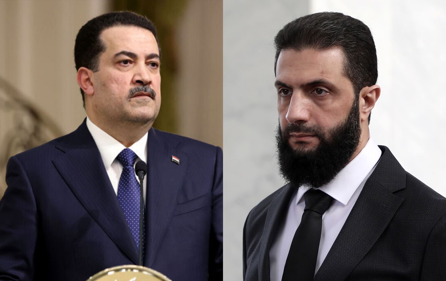 رئيس الوزراء العراقي محمد شياع السوداني والرئيس السوري أحمد الشرع