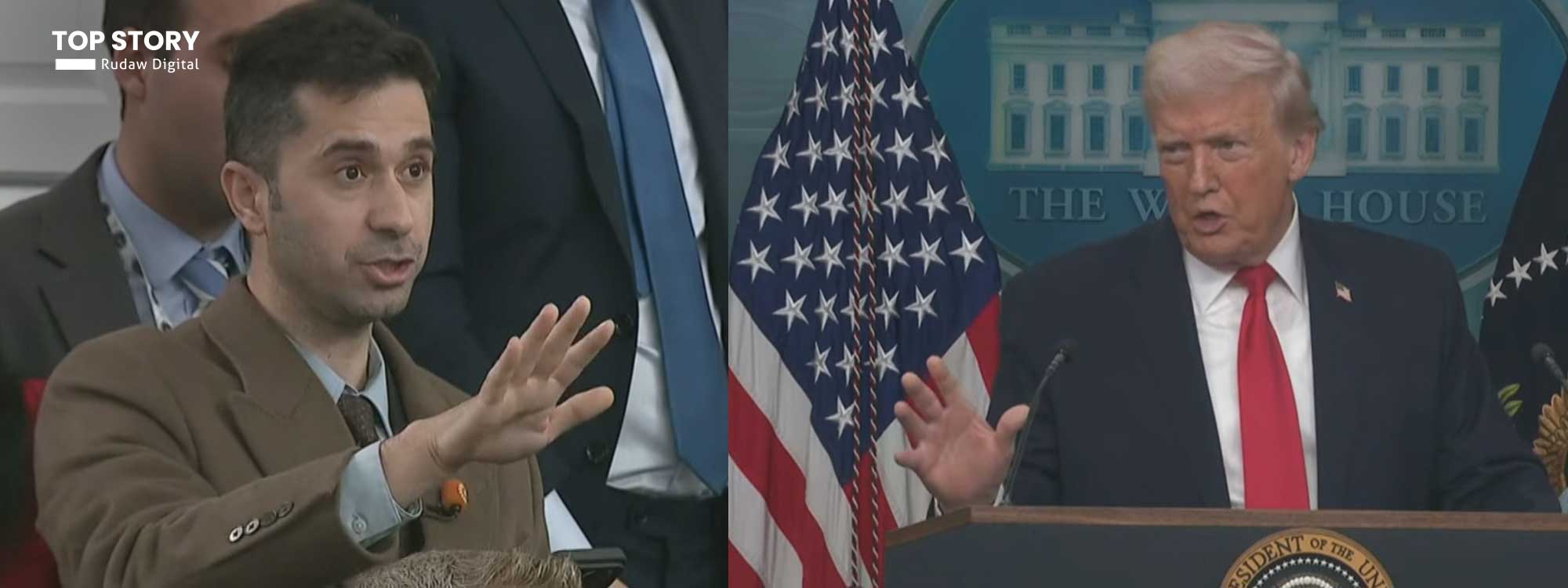 ترەمپ بۆ رووداو: کوردم خۆشدەوێ و هەوڵدەدەین بیانپارێزین