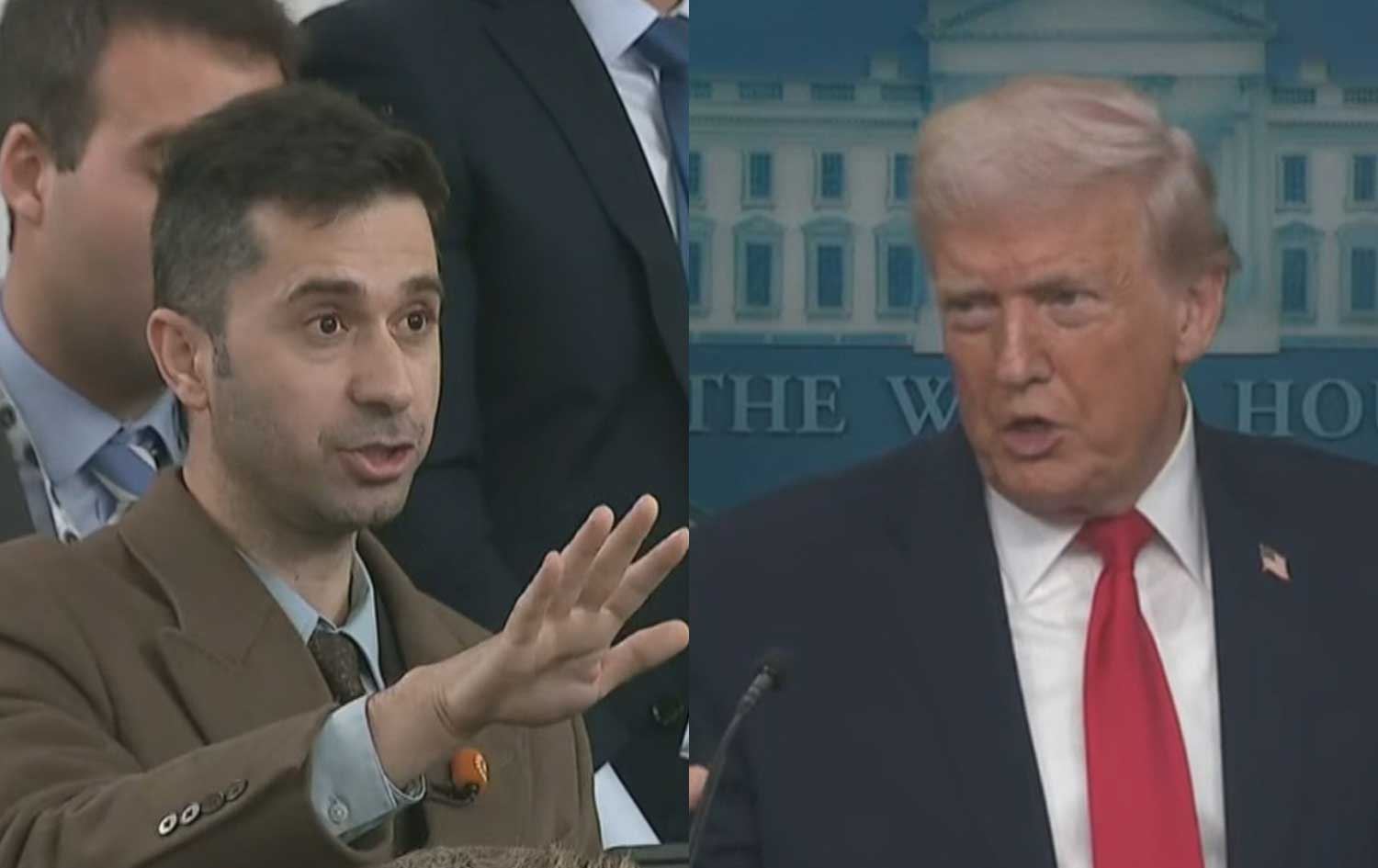 الرئيس الأميركي دونالد ترمب ومدير مكتب رووداو في واشنطن ديار كوردة