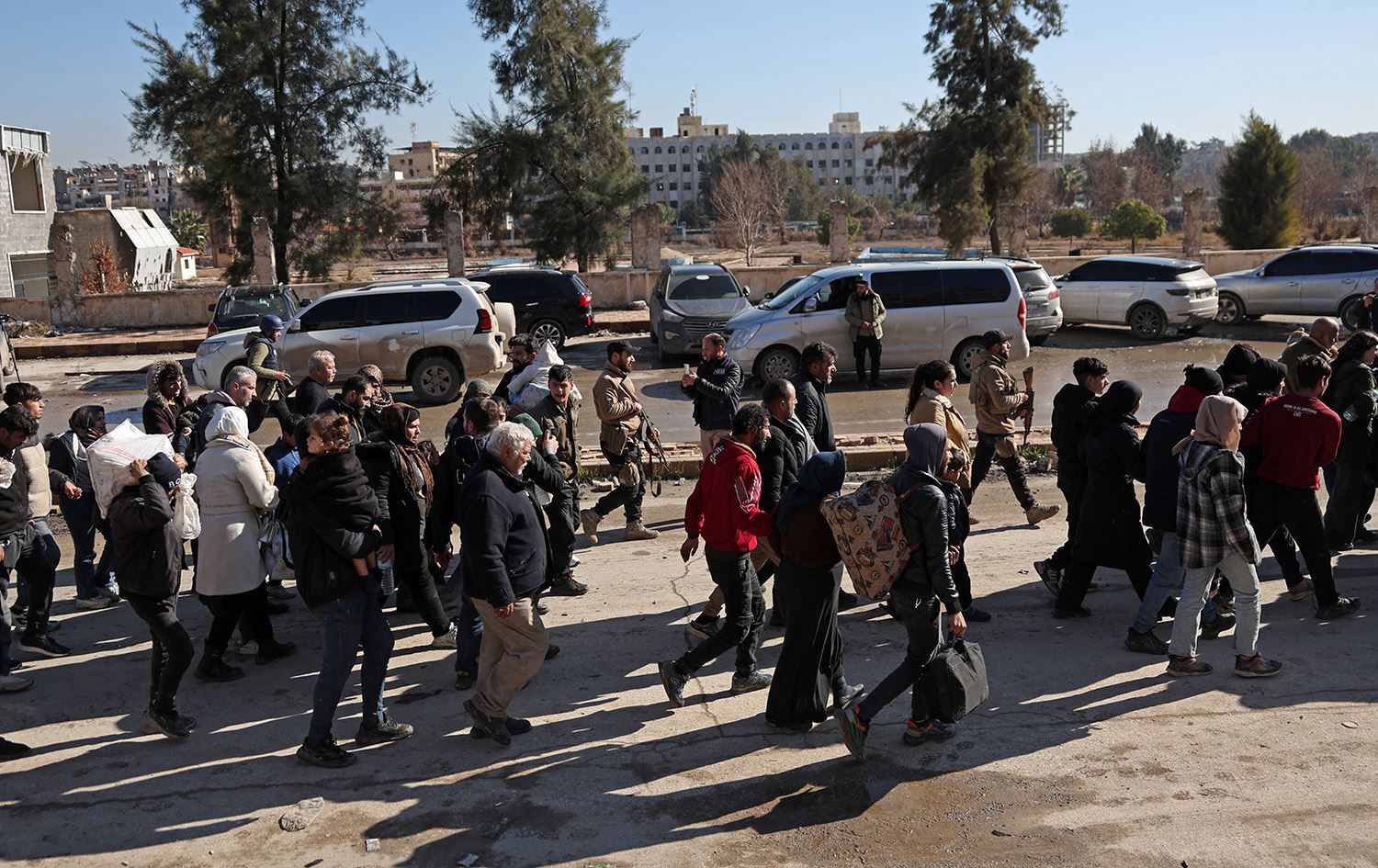 نازحون كورد من حي الشيخ مقصود 